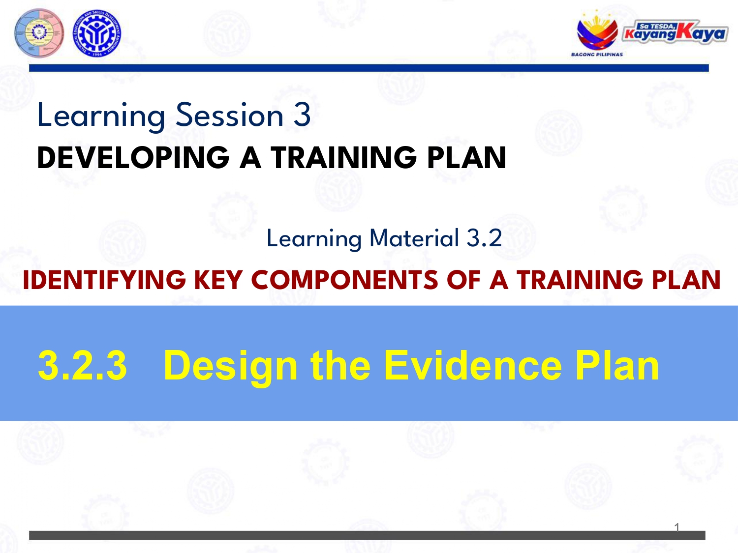 Design the Evidence Plan